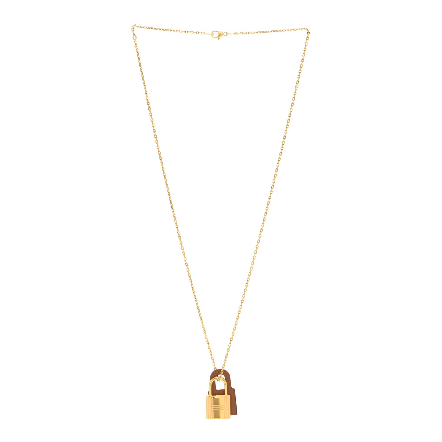 Hermes Swift Small O'Kelly Pendant Necklace Gold 3 of 7