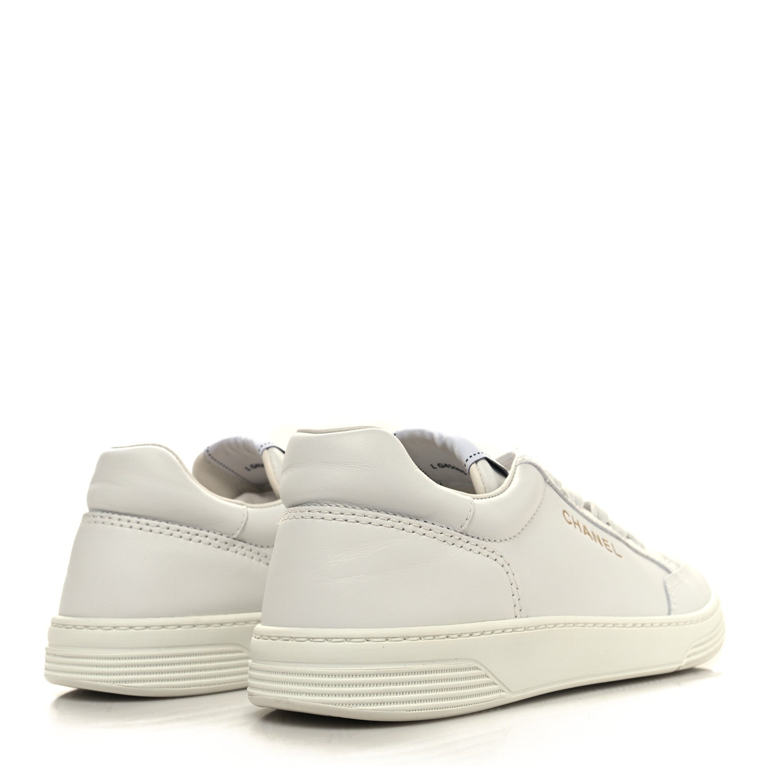 Chanel Calfskin Womens CC Logo Sneakers 39.5 White 4 of 9