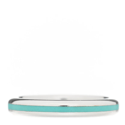 Tiffany Sterling Silver Enamel Thing Band Ring 48 4.5 Blue 1 of 3