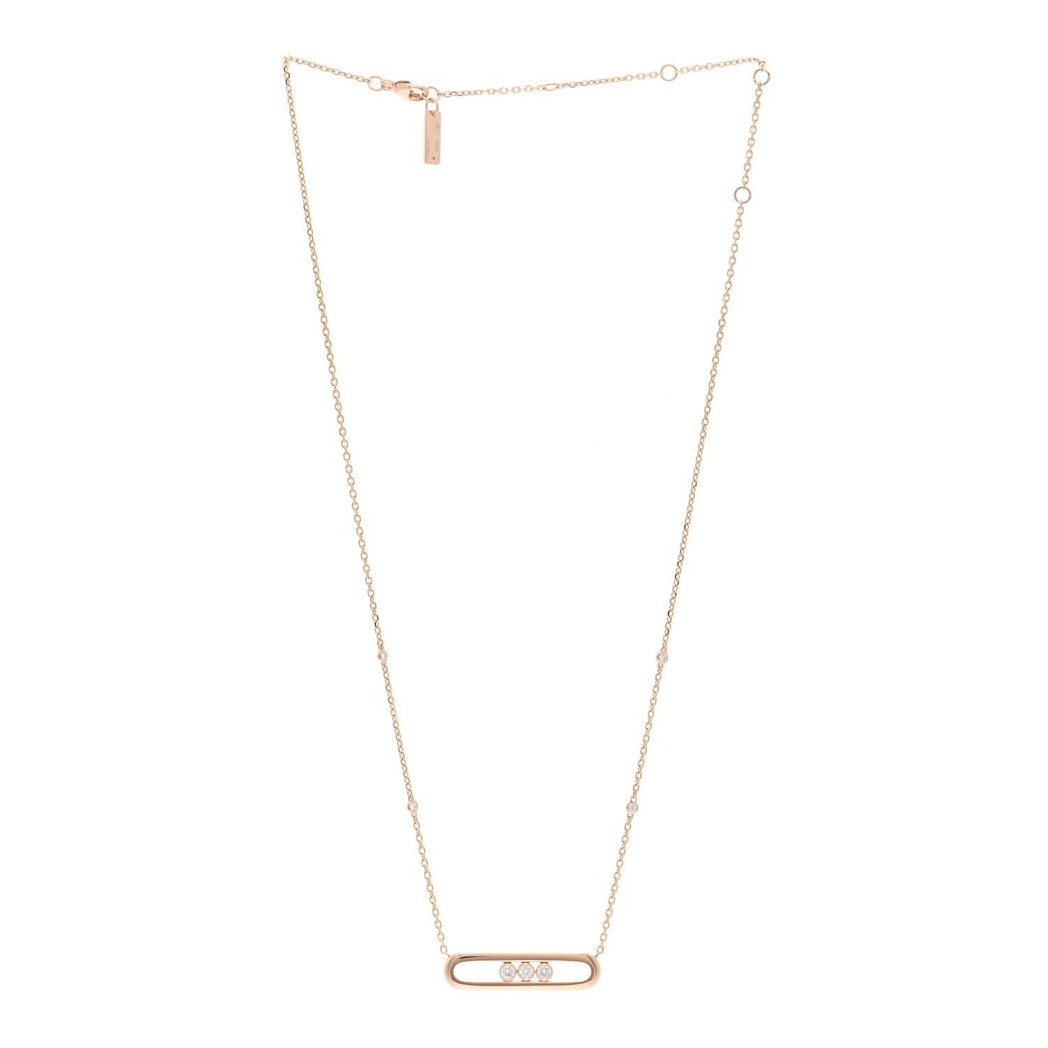 Messika 18K Rose Gold Diamond Move Pendant Necklace 3 of 4