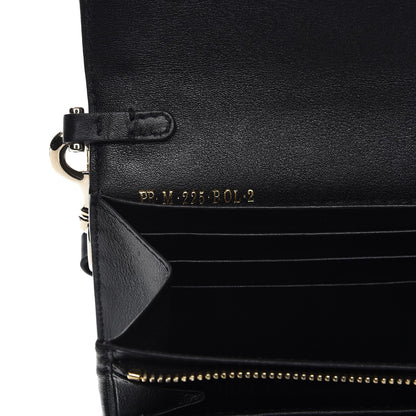 Valentino Garavani Calfskin Rockstud Wristlet Travel Wallet Black 6 of 9