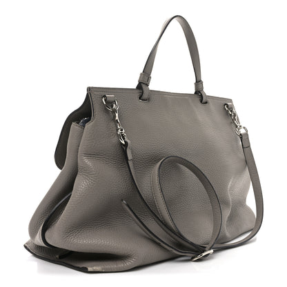 Gucci Cellarius Calfskin Large Bamboo Daily Top Handle Bag Storm Grey 3 of 9