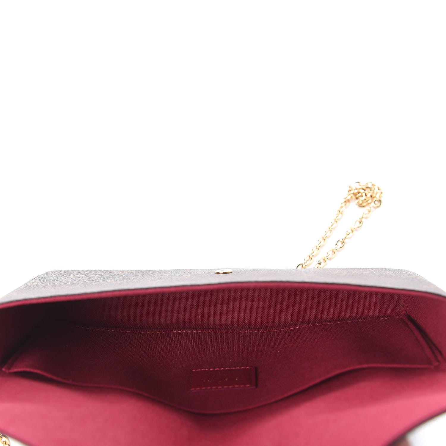 Louis Vuitton Monogram Pochette Felicie Chain Wallet Fuchsia 5 of 13