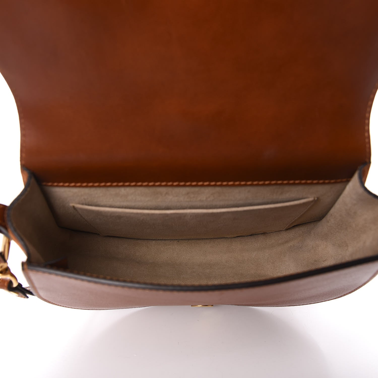 Chloe Calfskin Suede Medium Nile Bracelet Bag Caramel 5 of 13