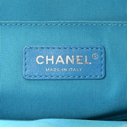 Chanel Lambskin Quilted Tweed Elegant Trim Front Zip Camera Case Black 6 of 9