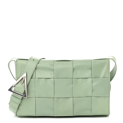 Bottega Veneta Paper Calfskin Maxi Intreccio Cassette Crossbody Bag Sage 1 of 12