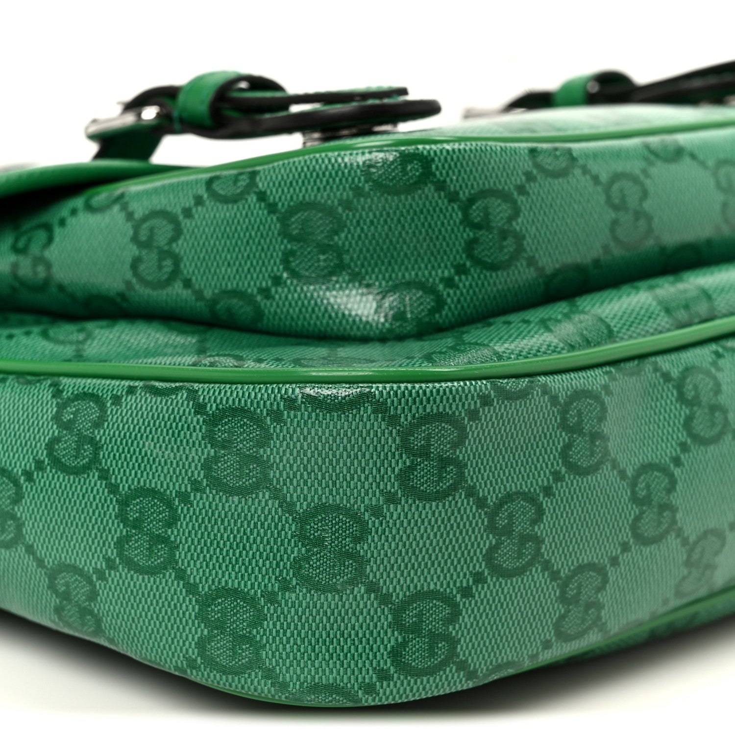 Gucci Monogram GG Childrens Messenger Bag Green 10 of 11
