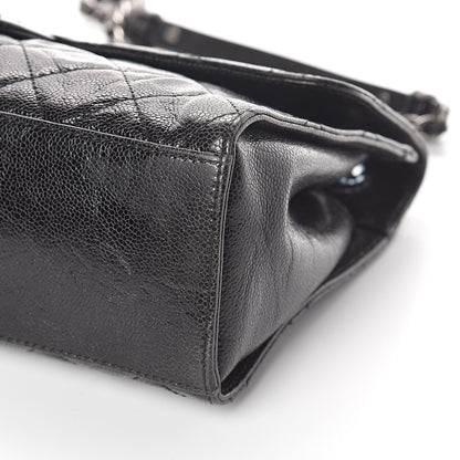 Chanel Crumpled Grained Calfskin Jumbo CC Crave Flap Black 10 of 10