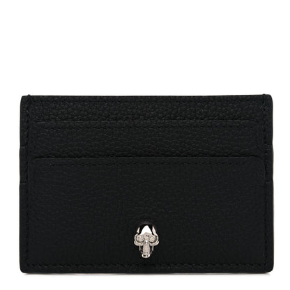 Alexander McQueen Calfskin Skull Card Holder Black 1 of 7