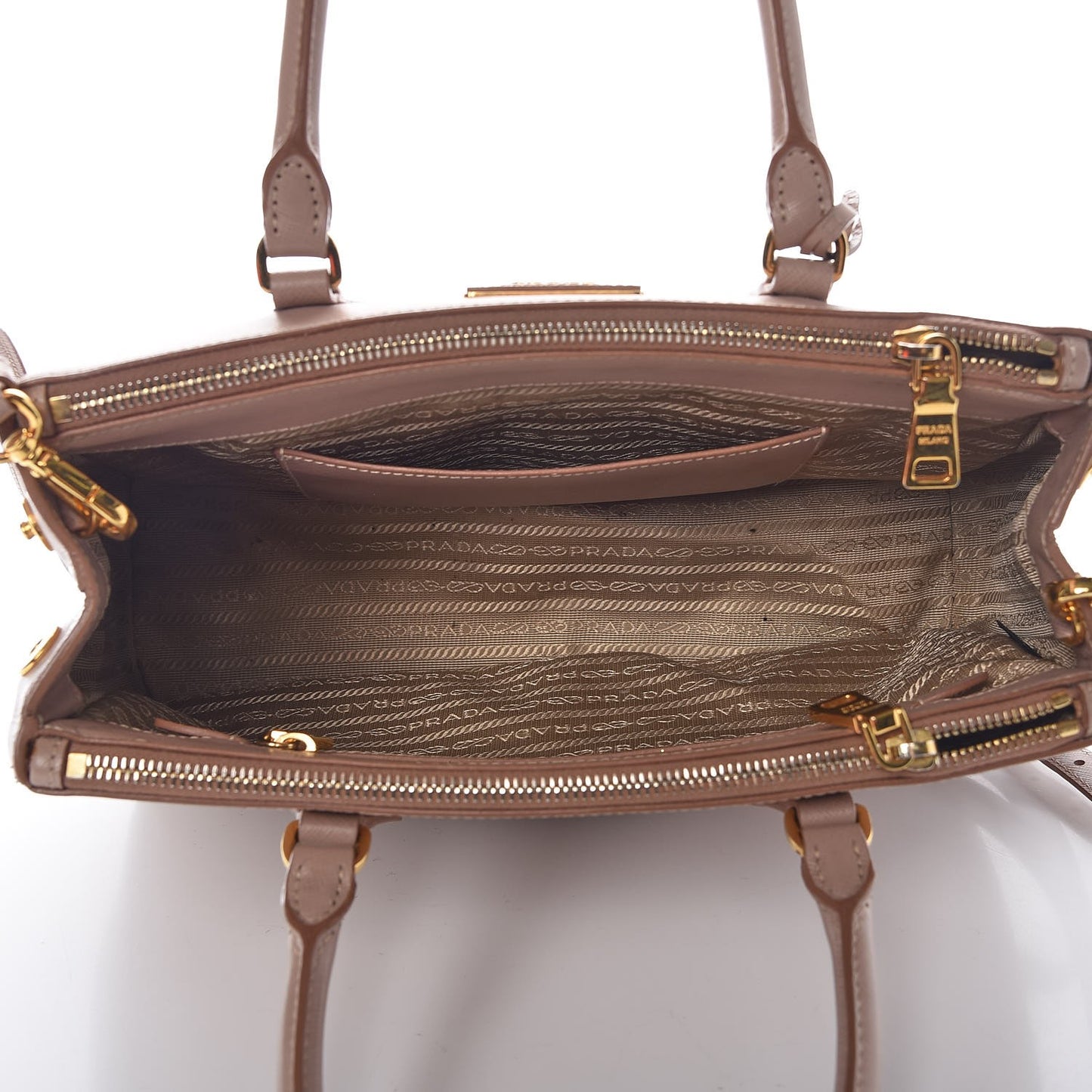 Saffiano Small Galleria Double Zip Tote Cammeo