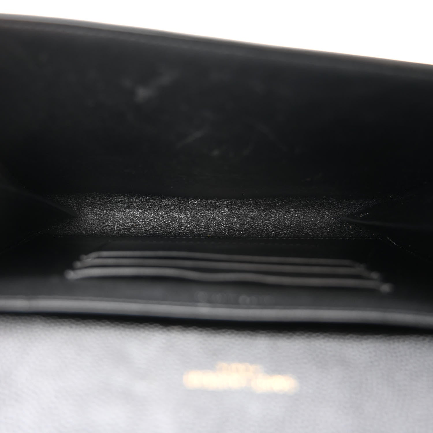 Saint Laurent Grain De Poudre Monogram Cassandra Chain Wallet Black 5 of 12