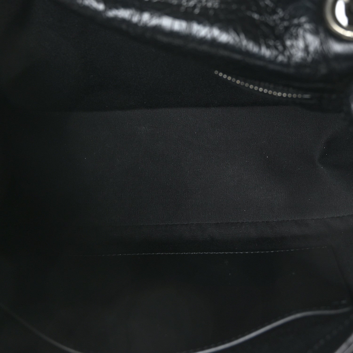 Saint Laurent Crinkled Calfskin Matelasse Monogram Medium Niki Chain Satchel Black 5 of 9
