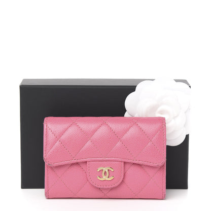 Chanel Iridescent Caviar Quilted Flap Card Holder Pink 10 of 10