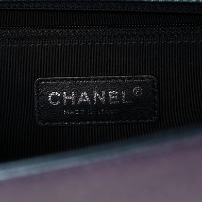Chanel Iridescent Goatskin Quilted New Medium Boy Flap Purple 6 of 10