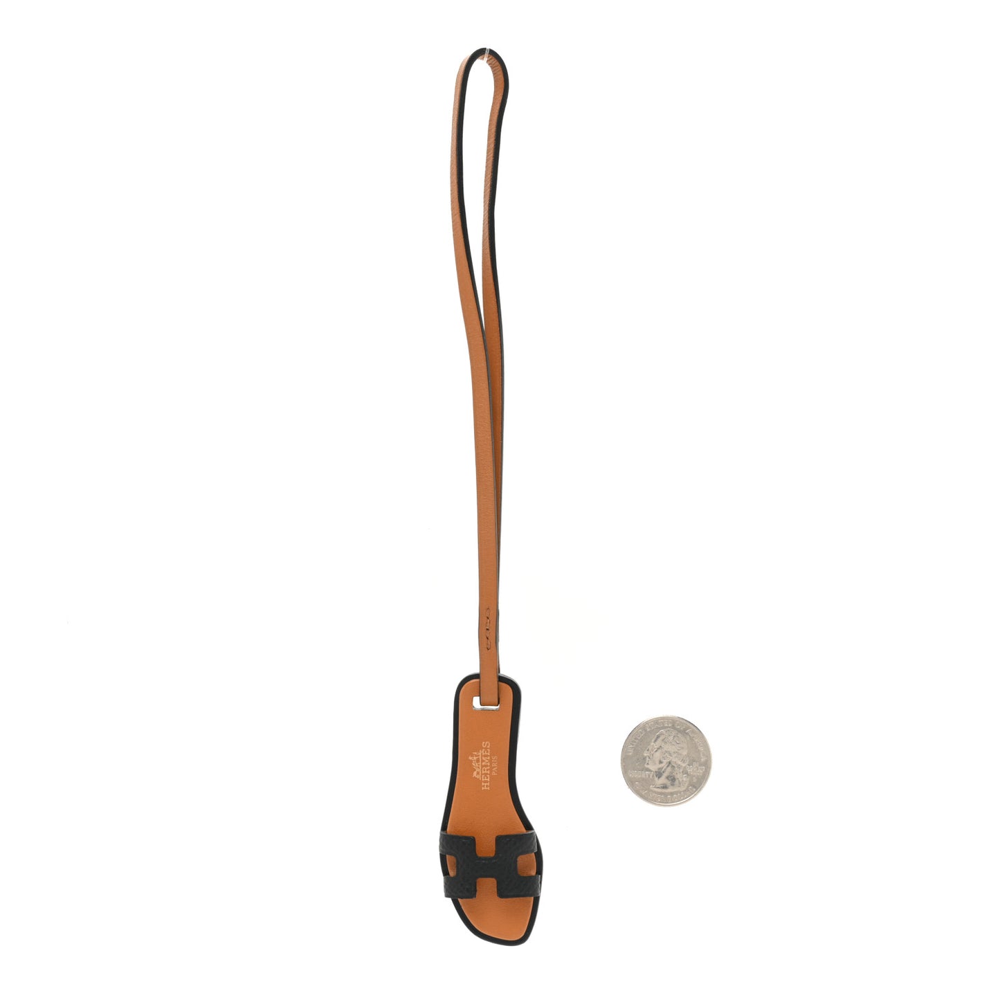Epsom Butler Calfskin Hunter Oran Nano Bag Charm Black