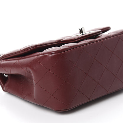 Chanel Lambskin Quilted Mini Square Flap Burgundy 6 of 10