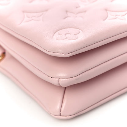 Louis Vuitton Lambskin Embossed Monogram Pochette Coussin Rose 8 of 10