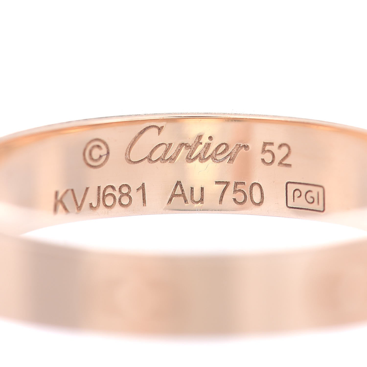 Cartier 18K Yellow Gold 3.5mm LOVE Wedding Band Ring 52 6 4 of 5