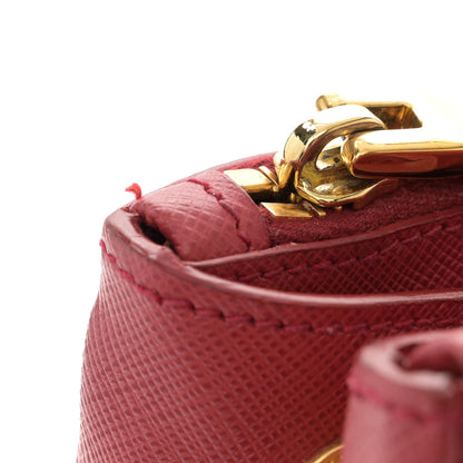 Prada Saffiano Small Galleria Double Zip Rosso 15 of 17