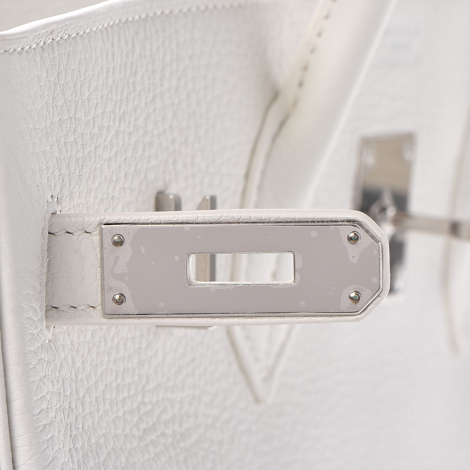 Hermes Taurillon Clemence Birkin 35 White 10 of 37