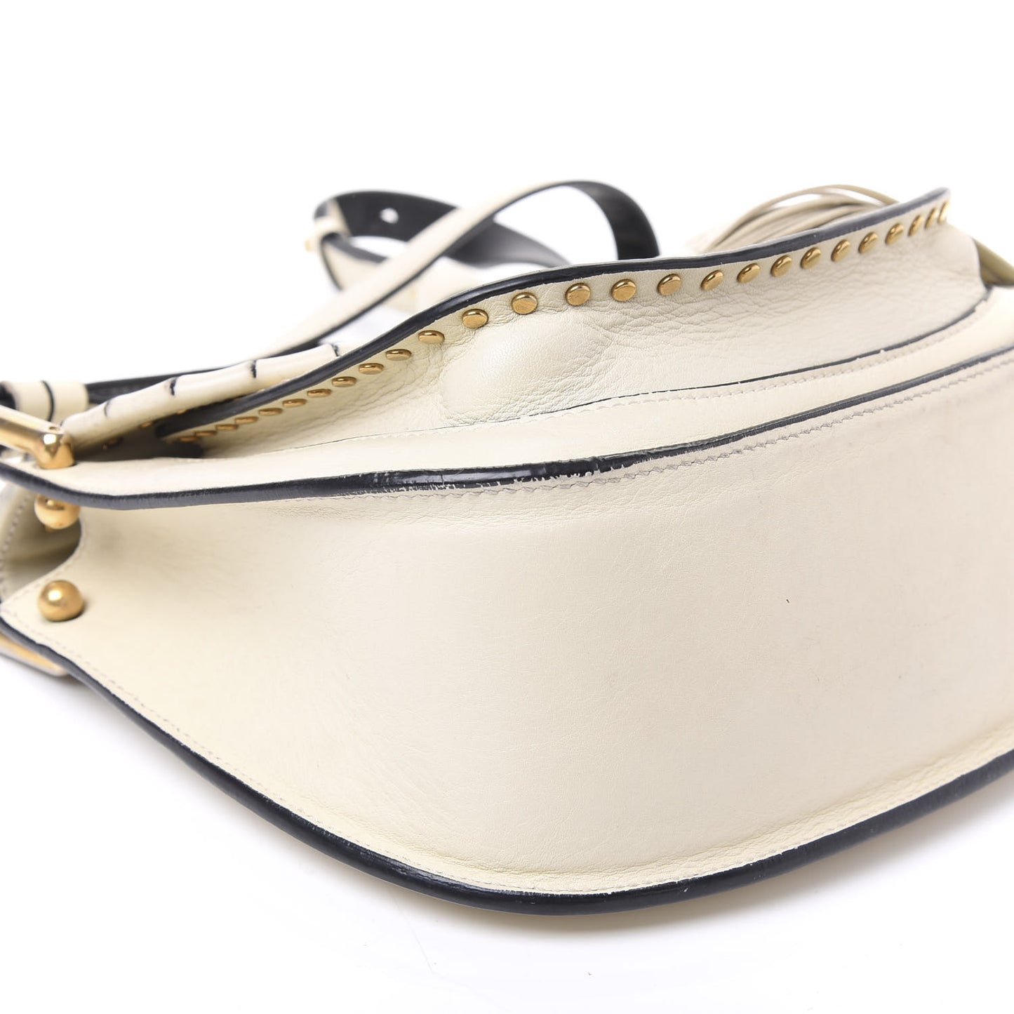 Calfskin Small Hudson Shoulder Bag Lace White