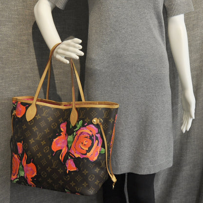 Louis Vuitton Monogram Roses Neverfull MM 3 of 9