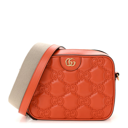 Gucci Calfskin GG Matelasse Shoulder Bag Spring Orange Natural 1 of 10