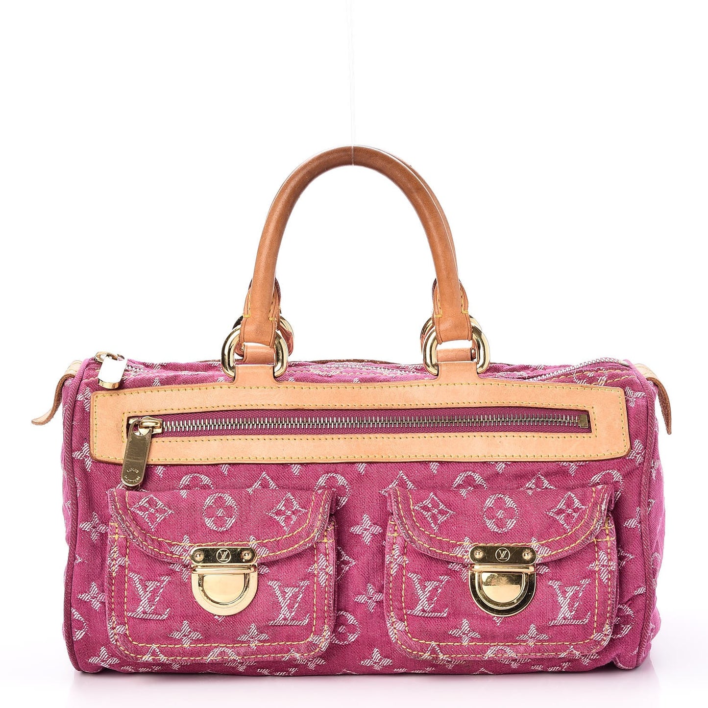 Monogram Denim Neo Speedy Fuchsia