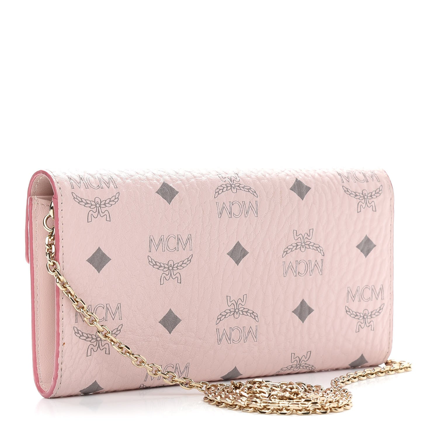 MCM Visetos Large Patricia Wallet On Chain Soft Pink 3 of 8