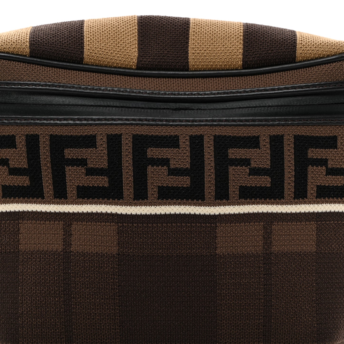 Vitello Century Maglia Pattern Mix Belt Bag Havana