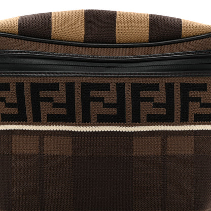Fendi Vitello Century Maglia Pattern Mix Belt Bag Havana 8 of 11