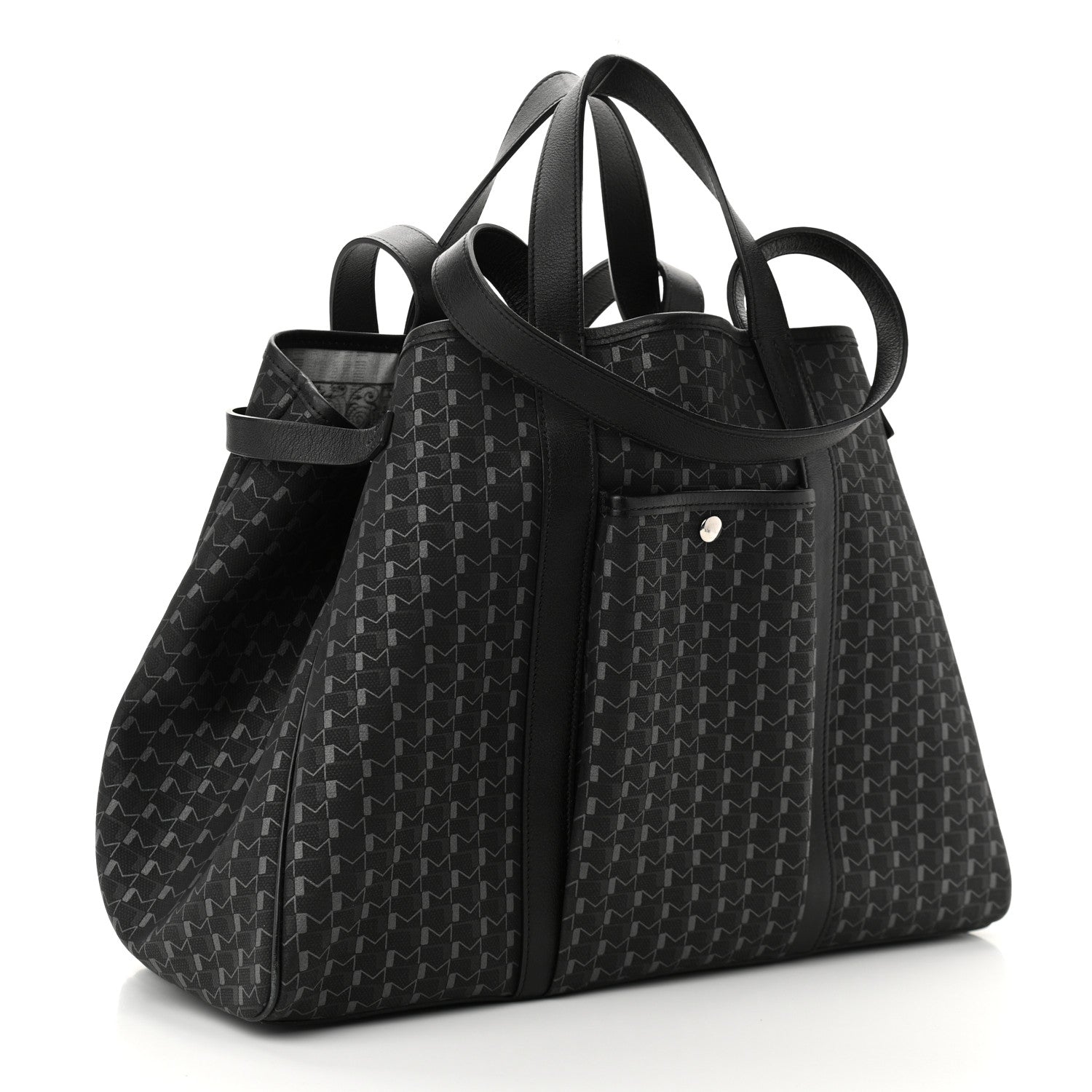 Moynat Calfskin Canvas 1920 Monogram Regate Tote Black 3 of 13