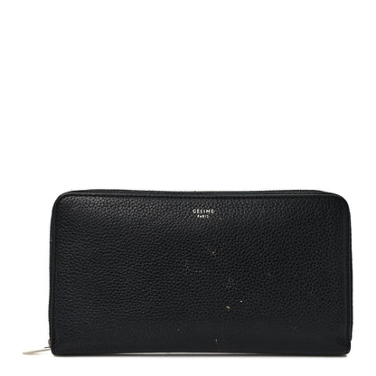 Celine Calfskin Large Zip Around Multifunction Wallet Black Citron 1 of 10