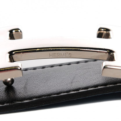 Hermes Togo Box 32mm H Belt 90 Blue Jean Noir 7 of 18