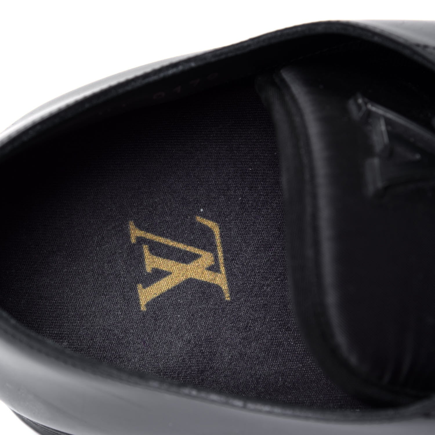 Louis Vuitton Calfskin Mens Formal Derby Shoes 8 Black 9 of 10