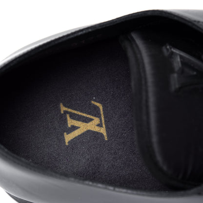 Louis Vuitton Calfskin Mens Formal Derby Shoes 8 Black 9 of 10