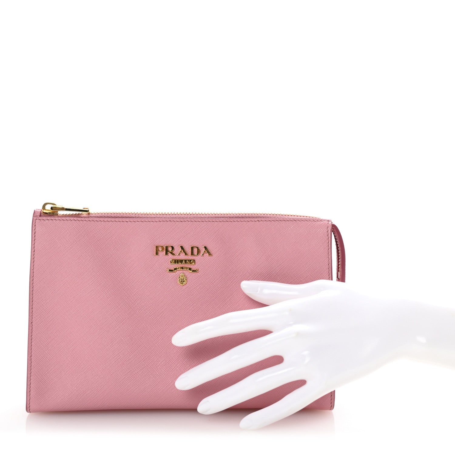 Prada Saffiano Pouch Wristlet Petalo 2 of 7