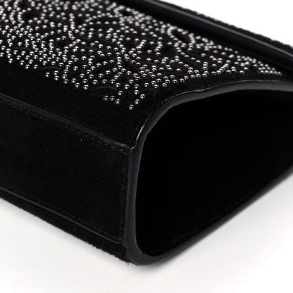 Alaia Suede Studded Foldover Clutch Black 10 of 10