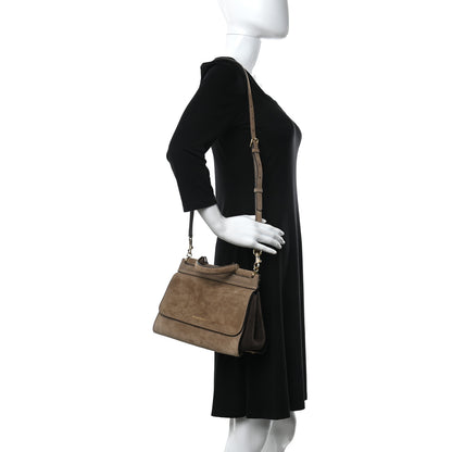 Dolce & Gabbana Suede Small Sicily Satchel 2 of 10
