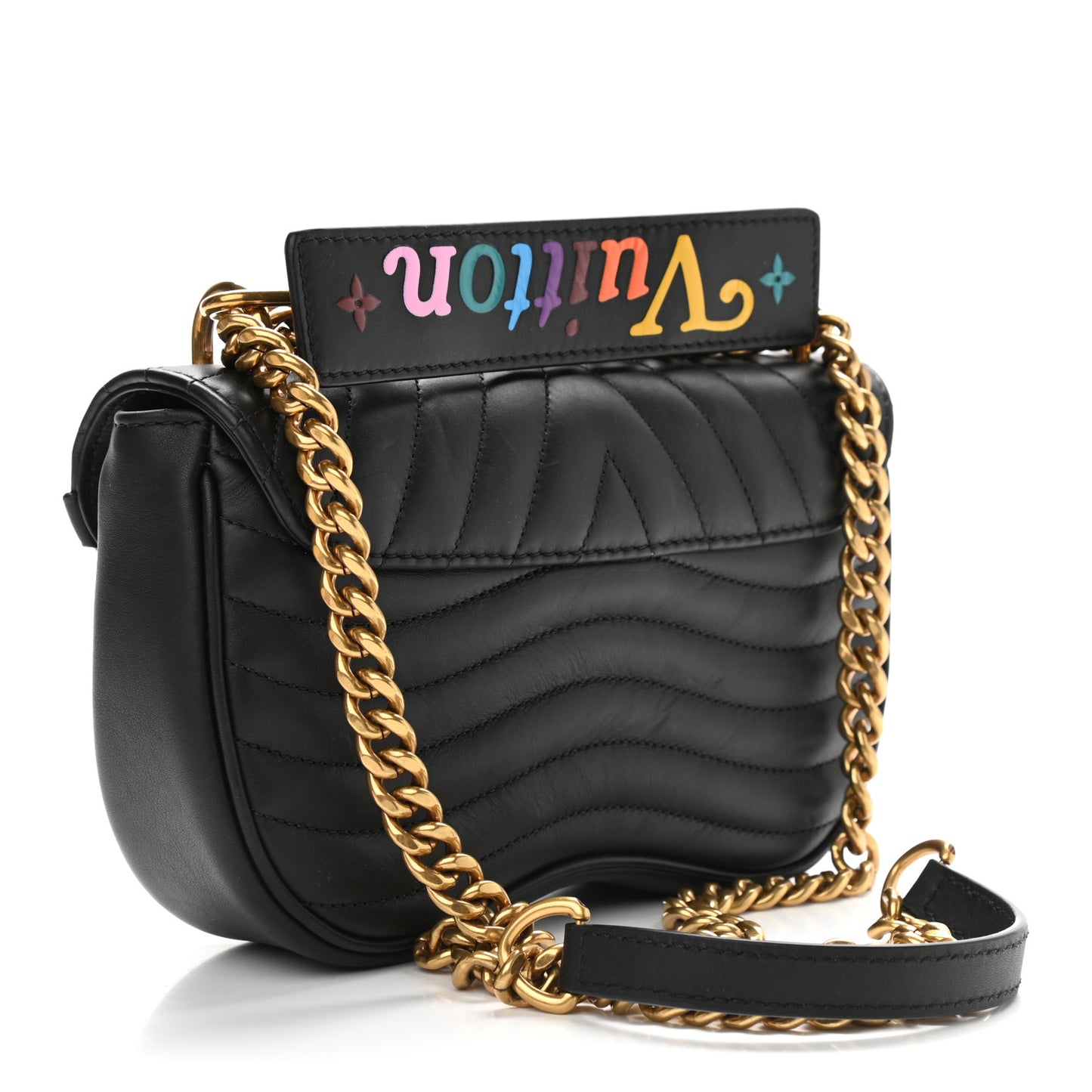 Calfskin New Wave Chain PM Black