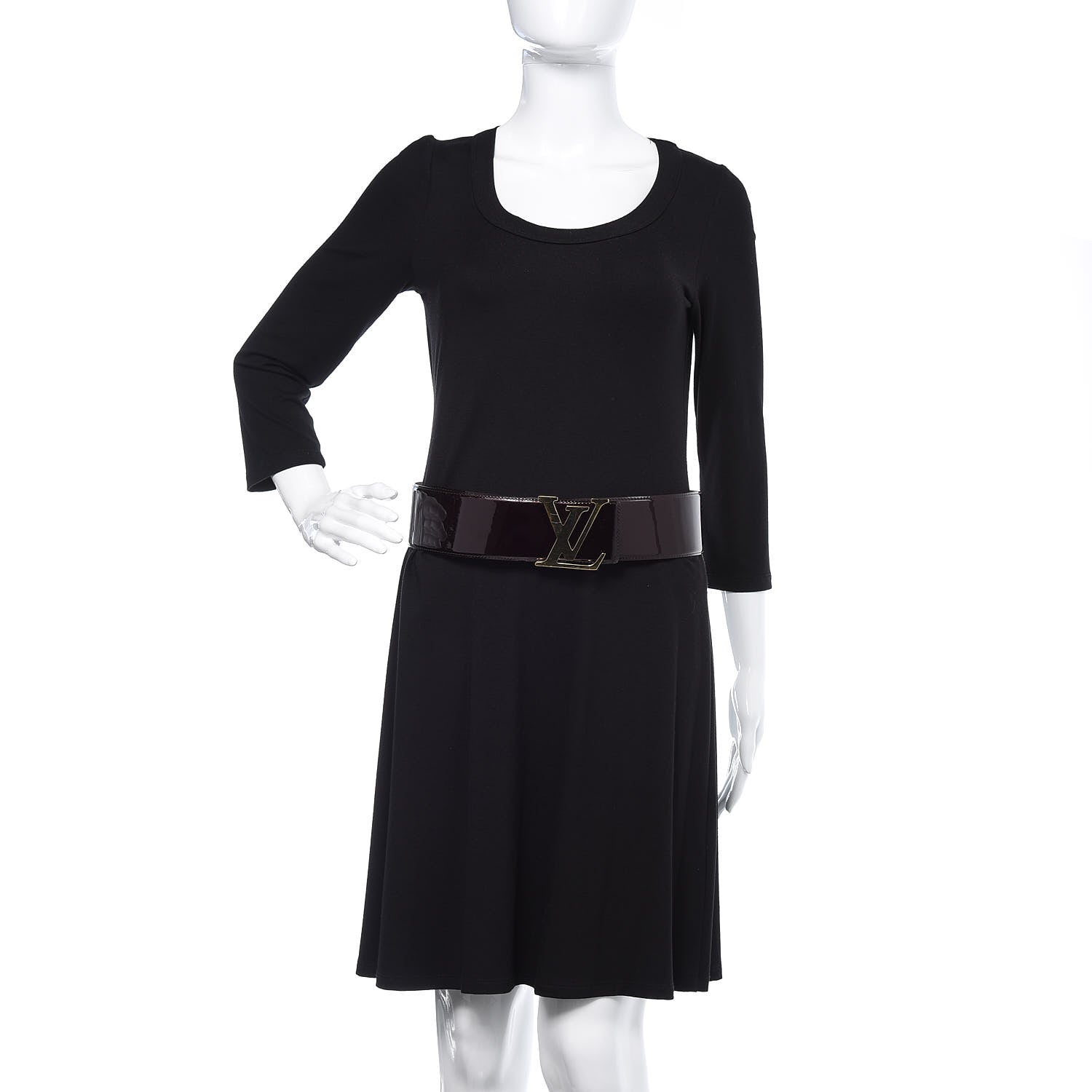 Louis Vuitton Patent LV Facettes Belt 85 34 Amarante 2 of 5