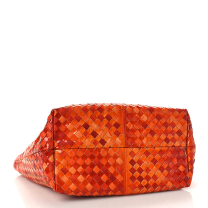 Bottega Veneta Patent Nappa Intrecciato Tote Orange 4 of 9