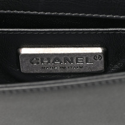 Chanel Galuchat Stingray Mini Boy Flap Black Silver 5 of 12