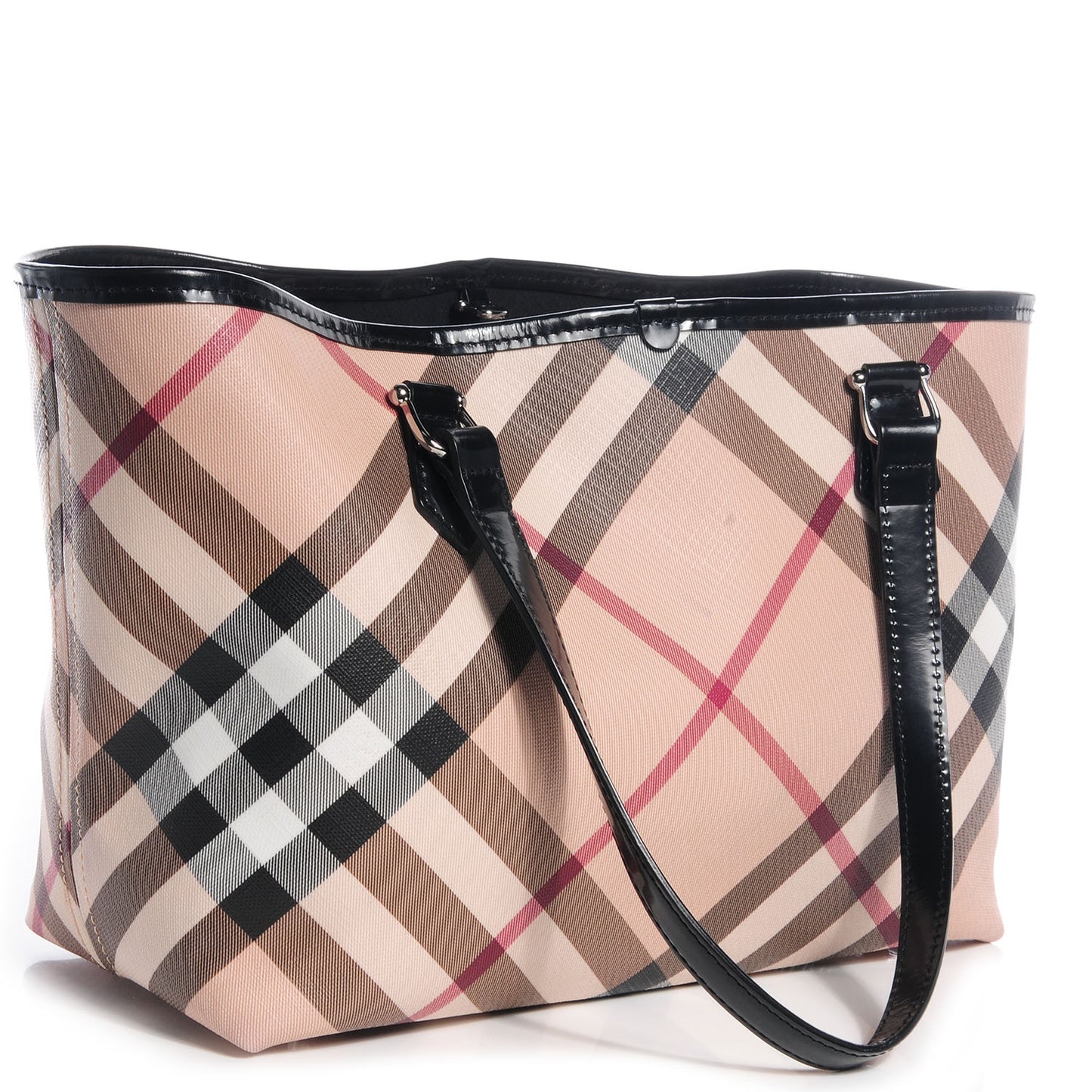 Supernova Check Small Nickie Tote Black