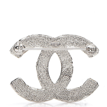 Chanel Crystal CC Brooch Silver 3 of 4