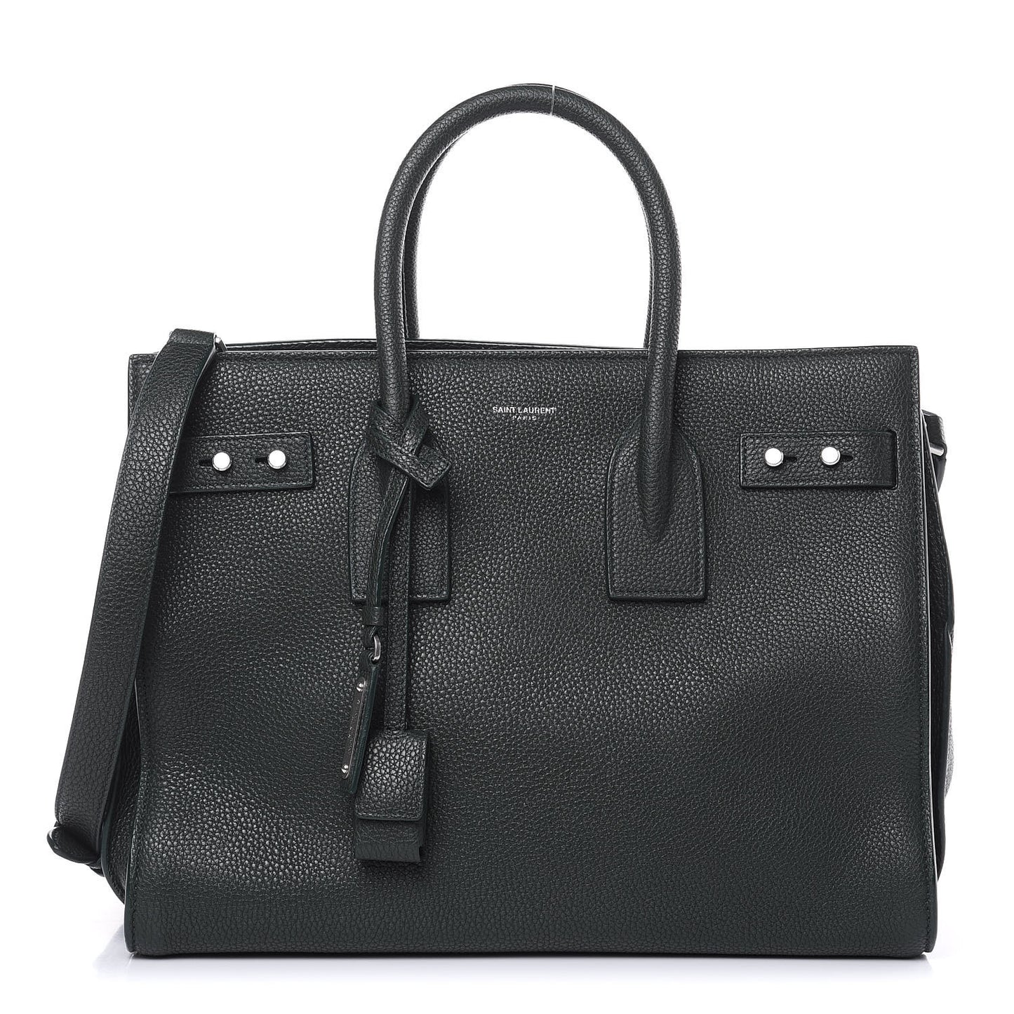 Grained Calfskin Small Supple Sac De Jour Dark Vert