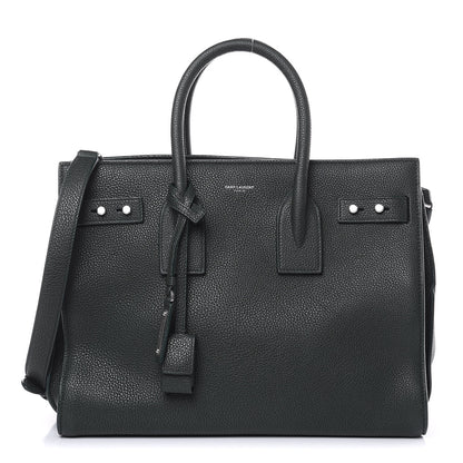 Saint Laurent Grained Calfskin Small Supple Sac De Jour Dark Vert 1 of 11