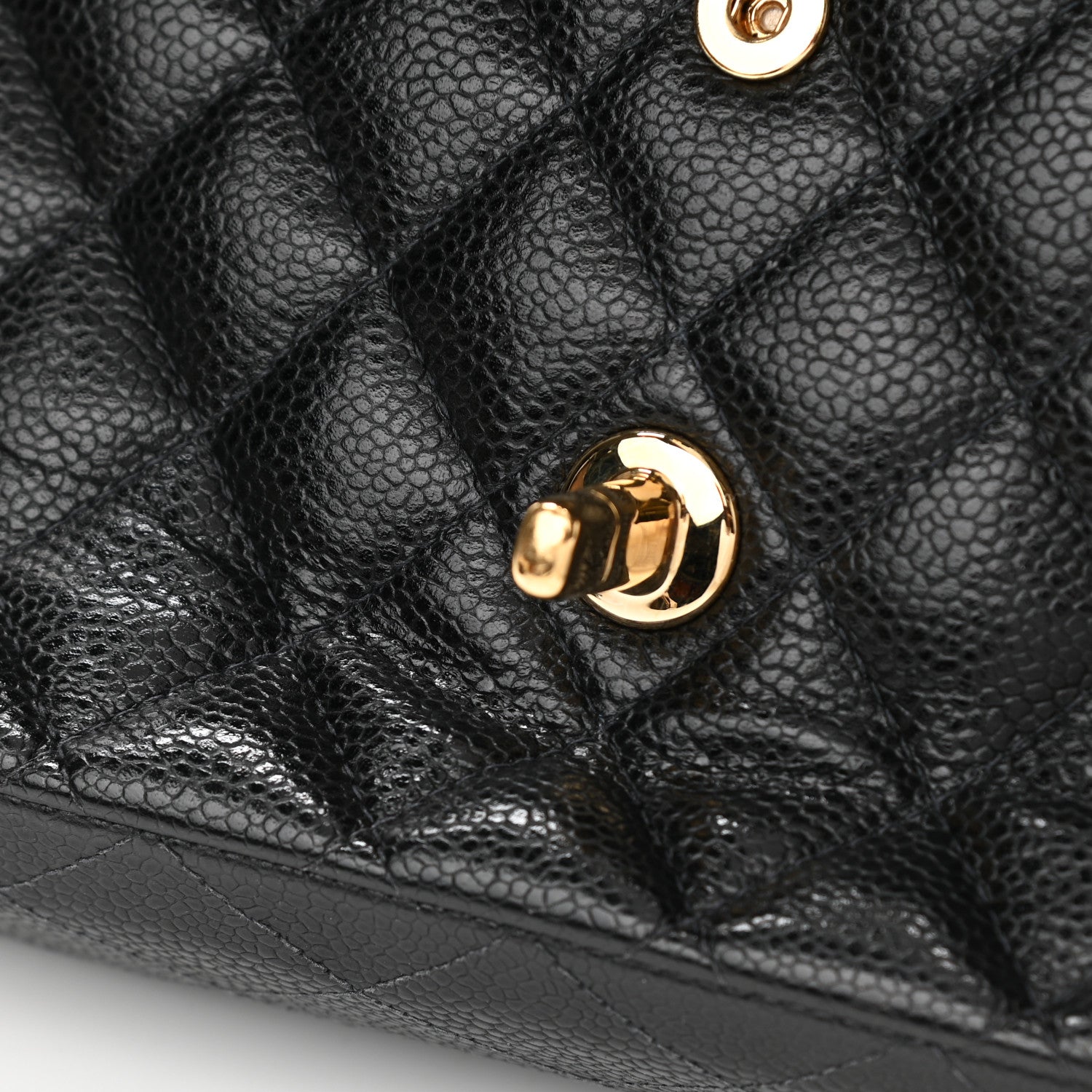 Chanel Caviar Quilted Medium Double Flap Black 14 of 15