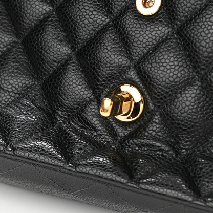 Chanel Caviar Quilted Medium Double Flap Black 14 of 15