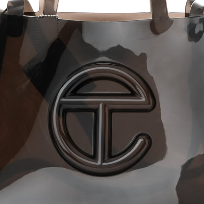 Telfar x MELISSA Jelly Medium Shopping Bag Clear Black 7 of 9